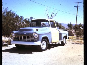 1956 Chevrolet 1500 Stepside 235-6cyl 3 spd/granny